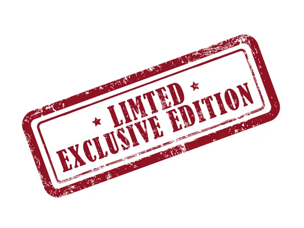 Sello limitado: edición exclusiva en rojo — Vector de stock