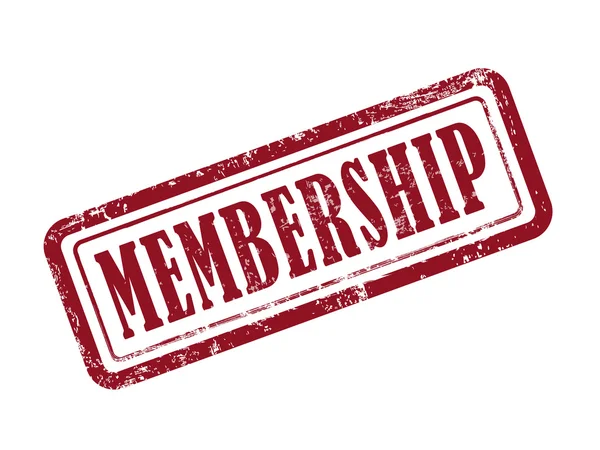 Stamp membership in red — Stock Vector