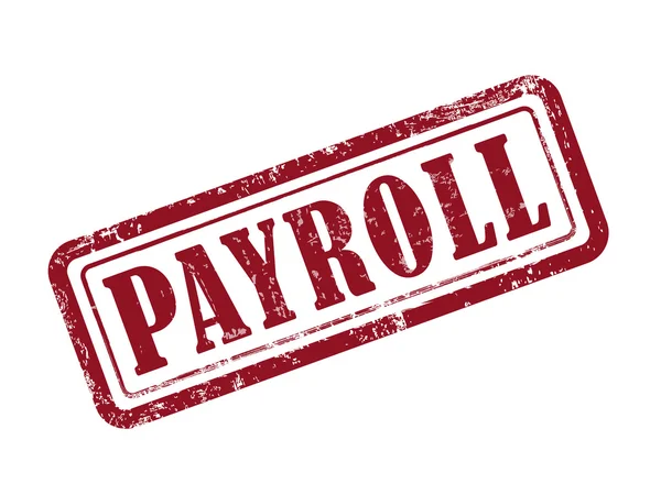 Stamp payroll in red - Stock Vector. 