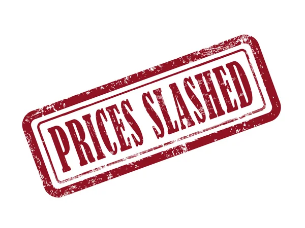 Prețurile timbrului au scăzut în roșu — Vector de stoc
