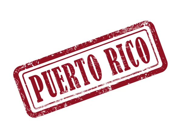 Stamp puerto rico in red — Stock Vector