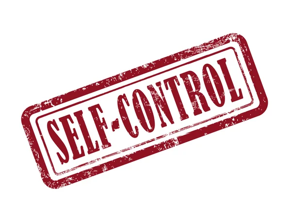 Razítko sebeovládání v červené barvě — Stockový vektor