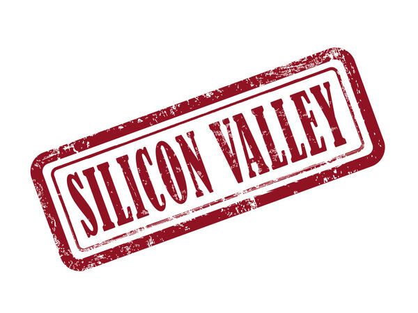 штамп Кремниевой долины в красном
