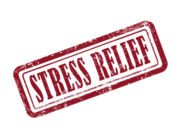 Kırmızı Pul stres yardım — Stok Vektör