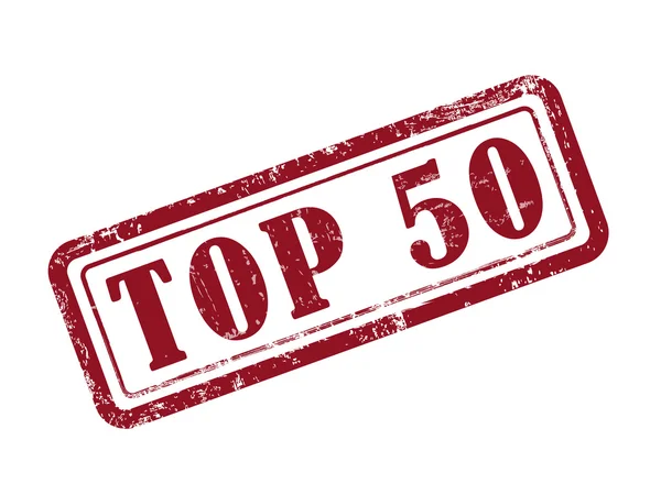 Kırmızı Pul top 50 — Stok Vektör