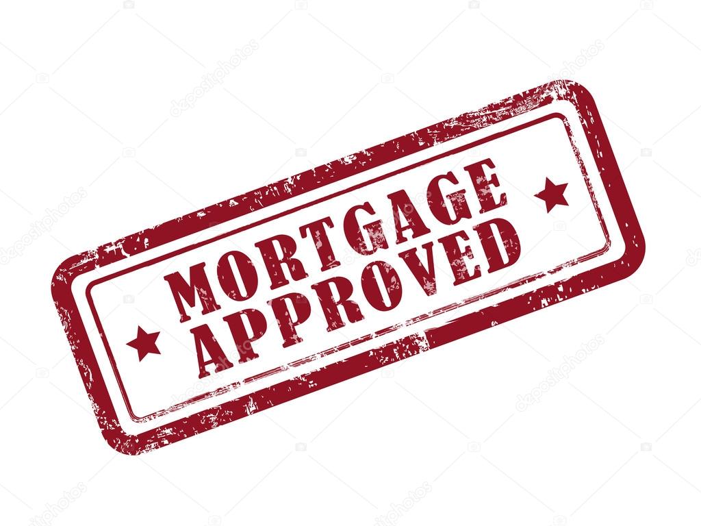 stamp mortgage approved in red 