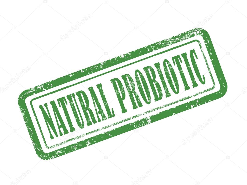 stamp natural probiotic in green