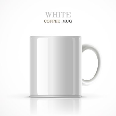 classic white mug clipart