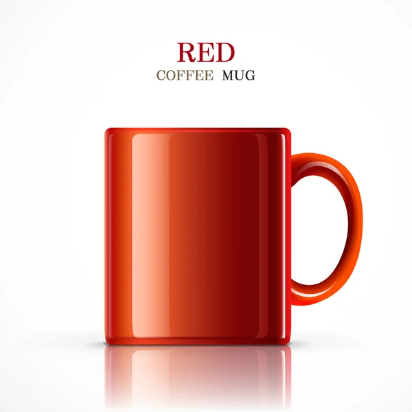 Taza roja clásica — Vector de stock