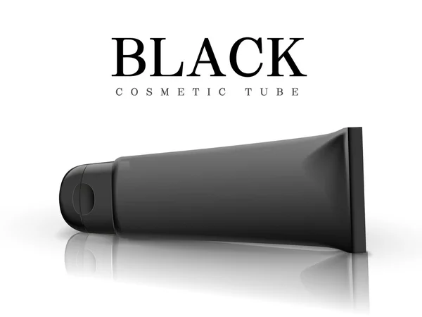 Чорний косметичних трубки — стоковий вектор