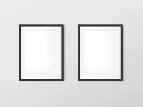 Elegante lege foto frames set — Stockvector