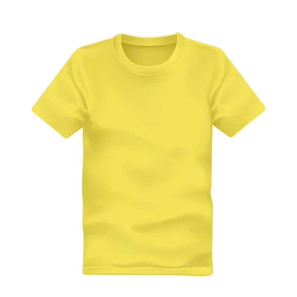 T-shirt pria dengan baju kuning - Stok Vektor