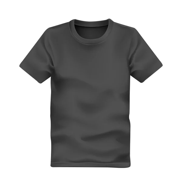 Camiseta de hombre en negro — Vector de stock