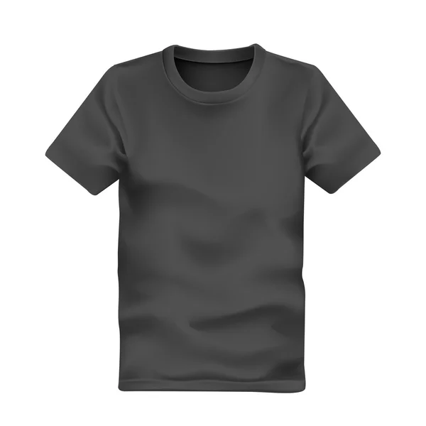 Camiseta de hombre en negro — Archivo Imágenes Vectoriales