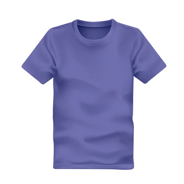T-shirt pria dalam warna ungu - Stok Vektor