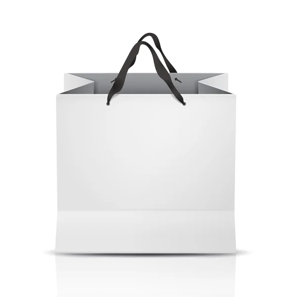 White shopping bag template — Stock Vector