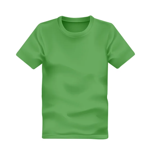 Man's t-shirt in green Stock Vector