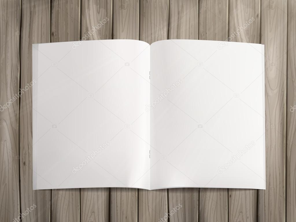 Modele De Livre Ouvert Vierge Image Vectorielle Par Kchungtw C Illustration