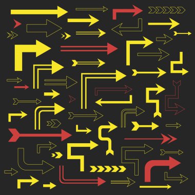 Modern renkli oklar koleksiyonu