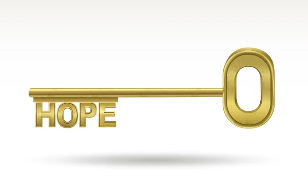 Esperança - chave de ouro — Vetor de Stock
