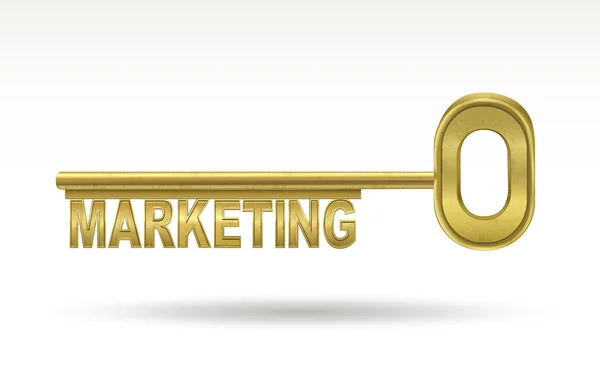 Marketing - chave de ouro — Vetor de Stock