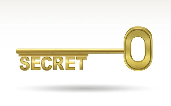 Secreto - llave de oro — Vector de stock