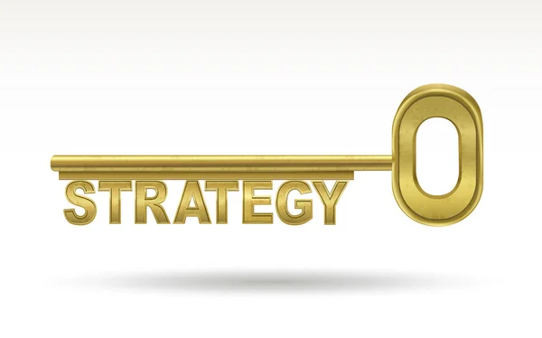 Strategy - golden key — Stock Vector