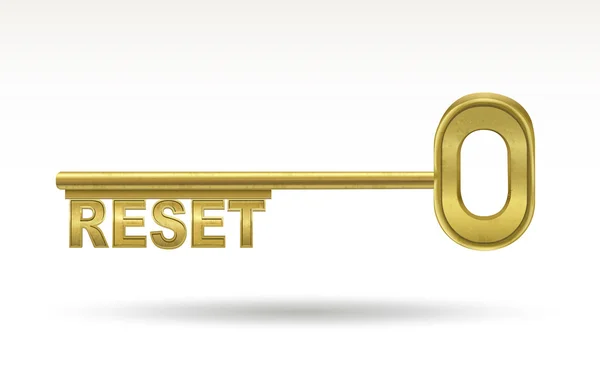 Reset - golden key — Stock Vector