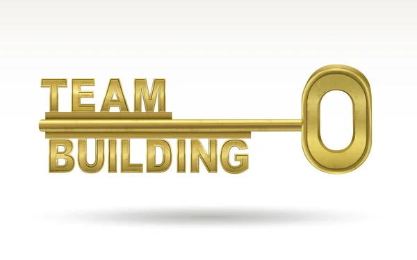 Будівля команди - золотий ключ — стоковий вектор