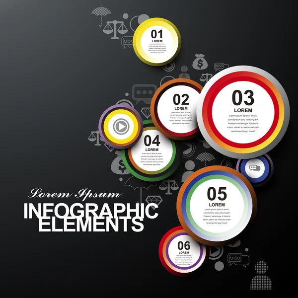 Abstrakte trendige infografische Elemente Design — Stockvektor
