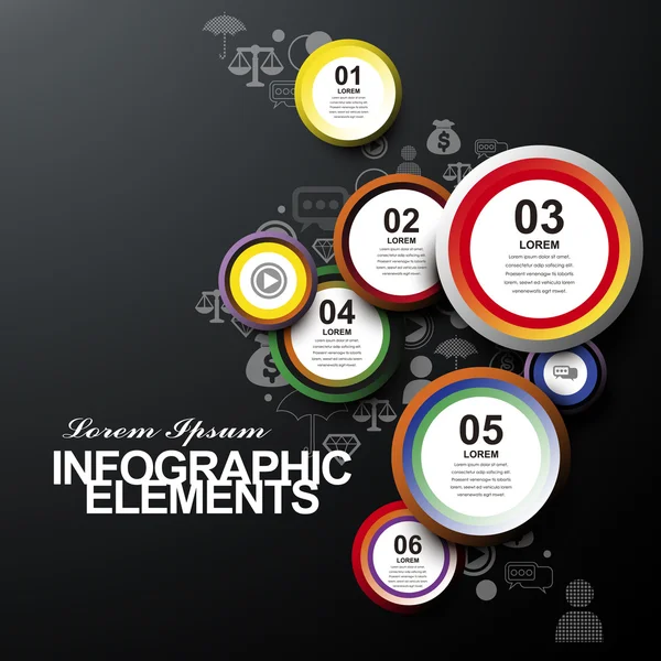 Elementi infografici astratti alla moda design — Vettoriale Stock