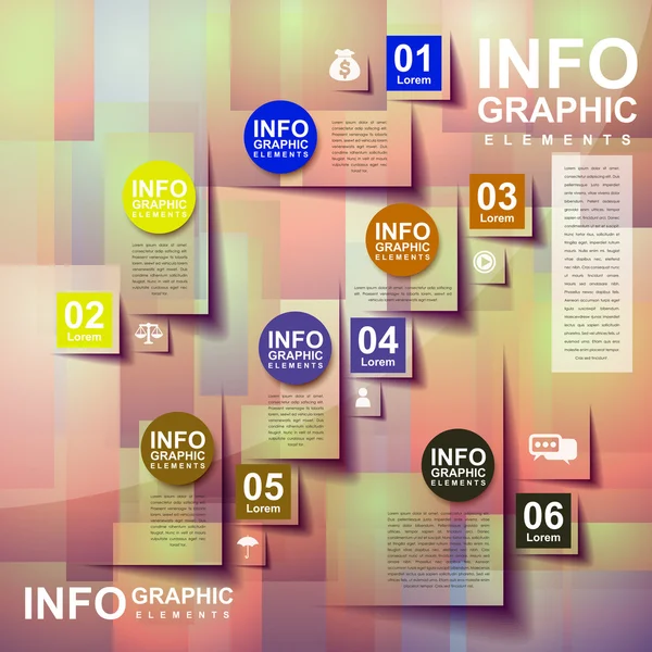 Streszczenie infographic modnych elementów projektu — Wektor stockowy