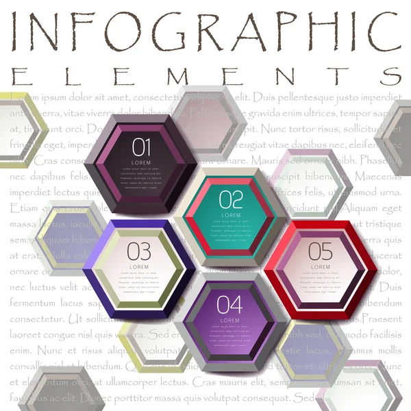 Abstract trendy infographic elements design — Stock Vector