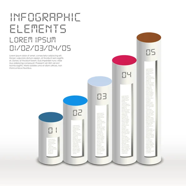 シンプルさ魅力的なインフォ グラフィックの要素設計 — ストックベクタ