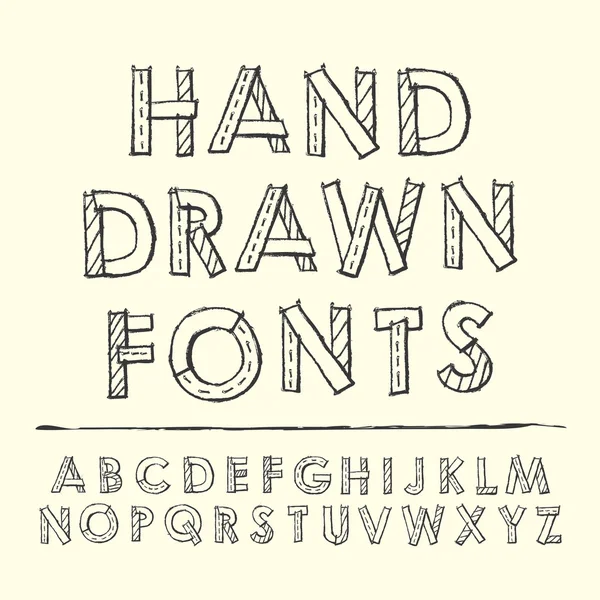 Απλότητα χέρι που σχεδιασμό γραμματοσειρών — Διανυσματικό Αρχείο