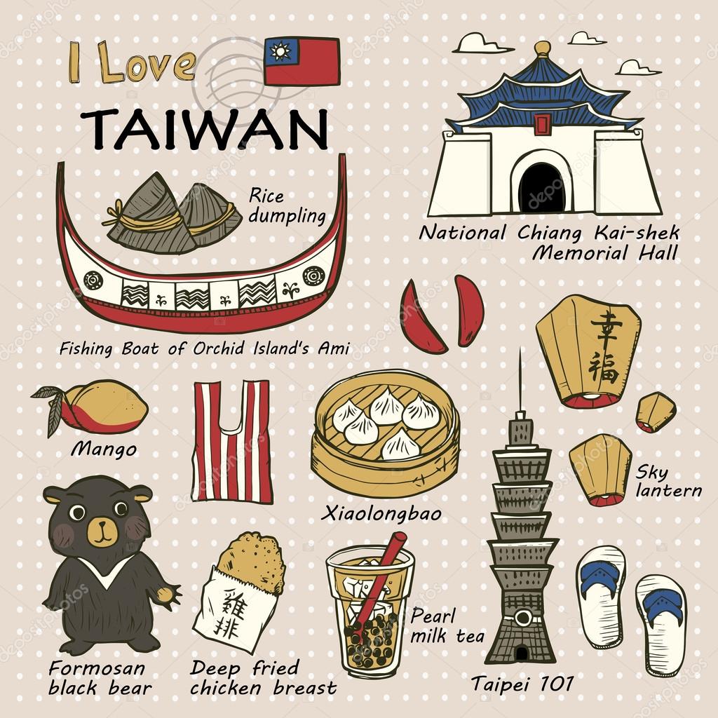 Taiwan famous things and landscapes