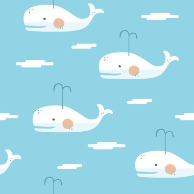 Balina sorunsuz arka plan çok güzel el çekilmiş