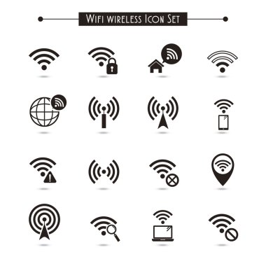 wifi kablosuz Icons set 