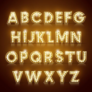 modern lighting alphabet set