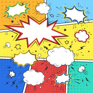 çizgi roman tarzı konuşma seti bubbles 