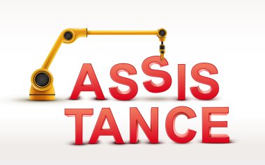 Endüstriyel robot kol yardım kelime oluşturma