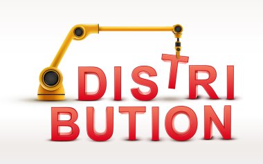 Endüstriyel robot kol dağıtım kelime oluşturma 