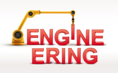 Endüstriyel robot kol mühendislik kelime oluşturma