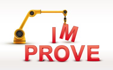Endüstriyel robot kol geliştirin kelime oluşturma
