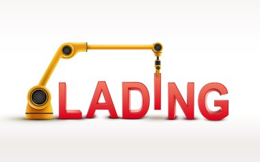 Endüstriyel robot kol yükleme word bina