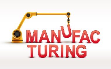 Endüstriyel robot kol üretim kelime oluşturma 