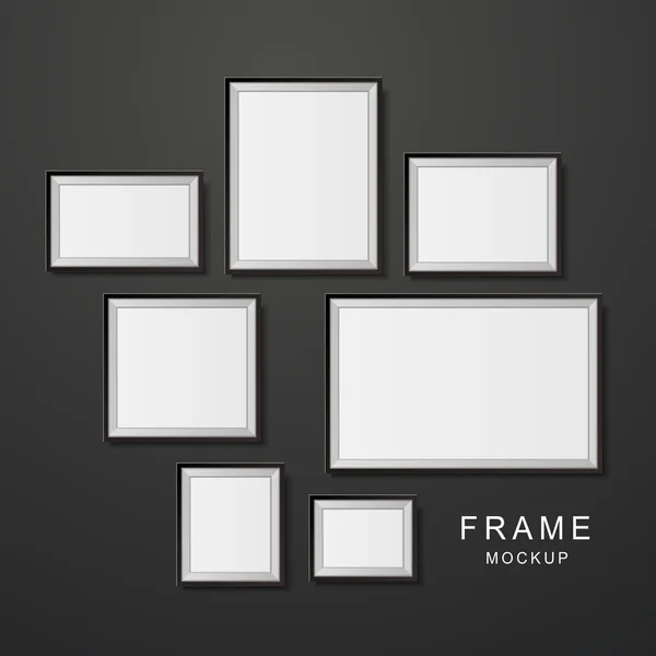 Valokuvakehys mockup asetettu — vektorikuva