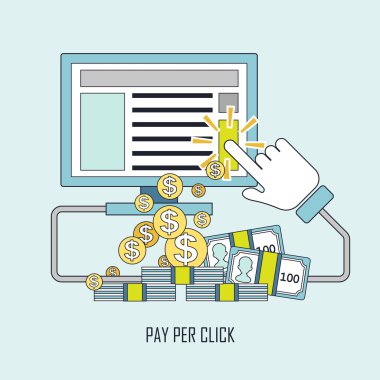 ince çizgi stili kavramında tıklama başına ödeme