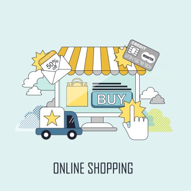 Çevrimiçi alışveriş kavramı