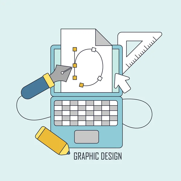 Herramientas de diseño gráfico — Vector de stock